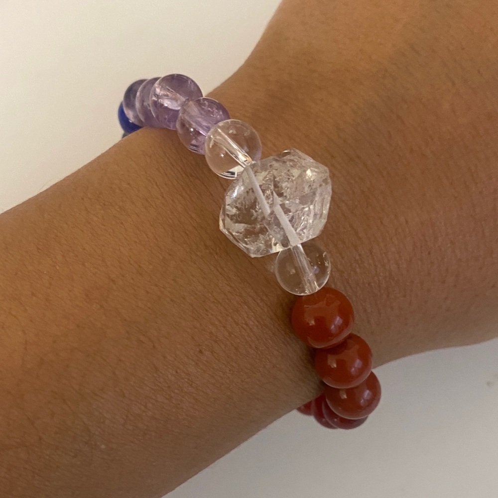 Herkimer Diamond & Chakra Bracelet